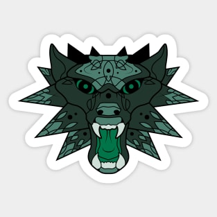 Wolf Medallion Celtic Style Knotwork Gamer Gaming RPG Sticker